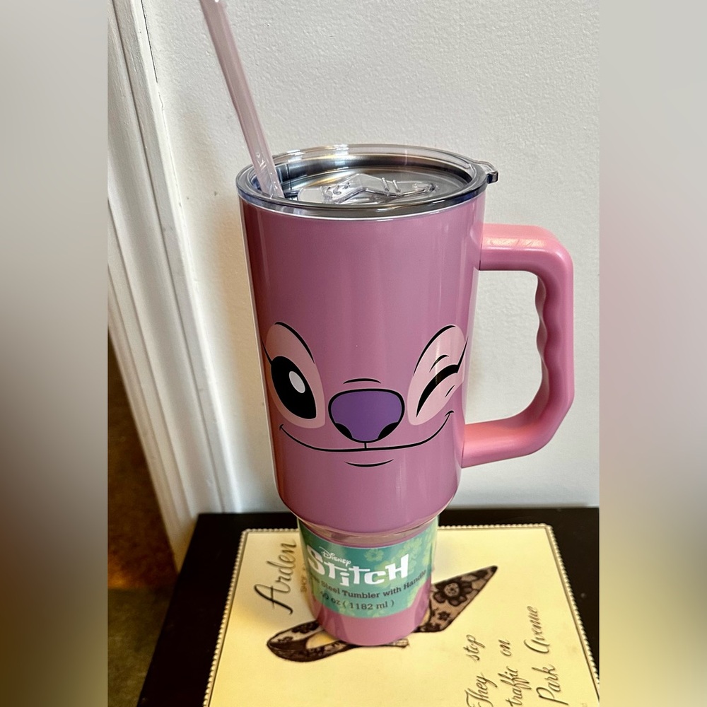 Disney Lilo &  Stitch Angel Winking Stainless Steel  40 oz Travel Tumbler